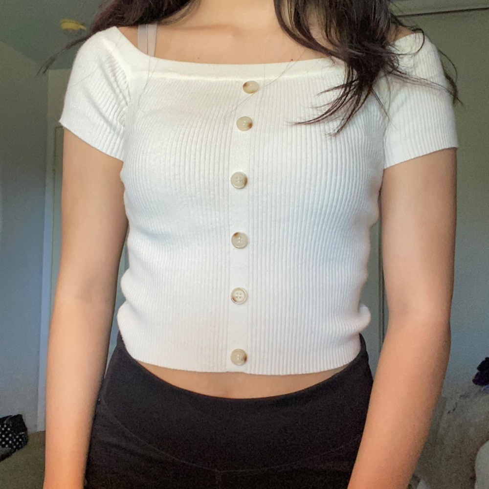 Creme/white off the shoulder top